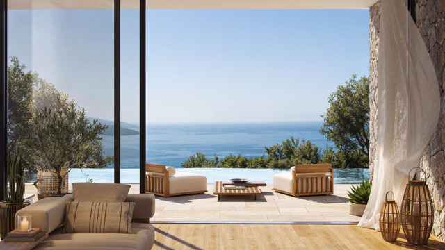 vue par dessus piscine
